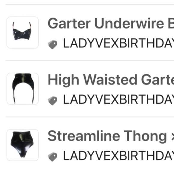 Bra, Garter, Thong - Picture 1 of 3